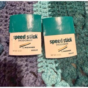 Vintage Mennen Speed Stick Deodorant Regular Scent Travel Size .5 oz Lot of 2